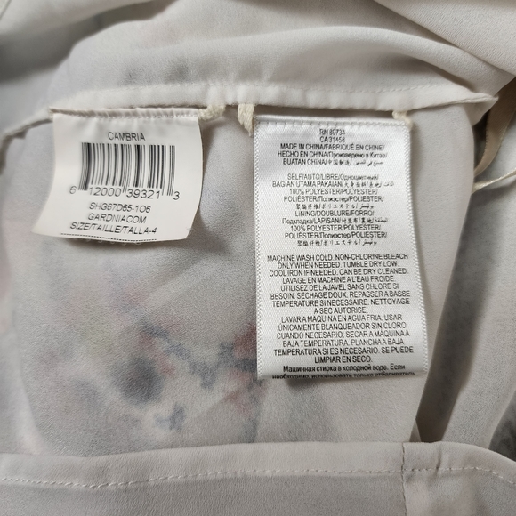 BCBGMaxazria Cambria Geometric Patterned Floral Sleeveless Dress Size 4 - Picture 9 of 9